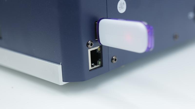 USB and ethernet are available as well as Wi-Fi