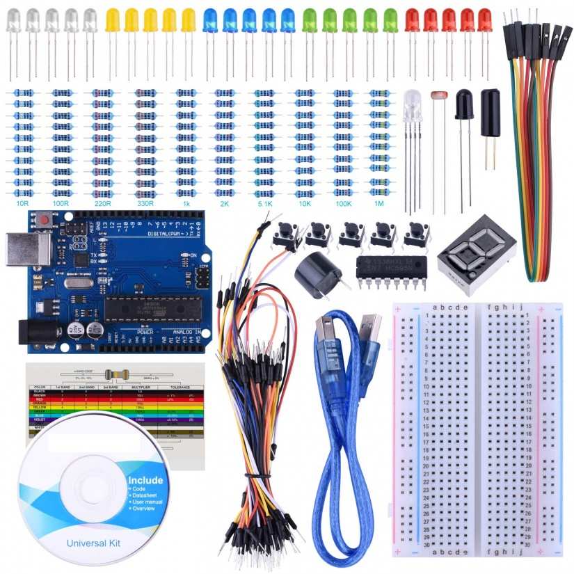 Arduino Starter Kit. Arduino Starter Kit en anglais - Cablematic