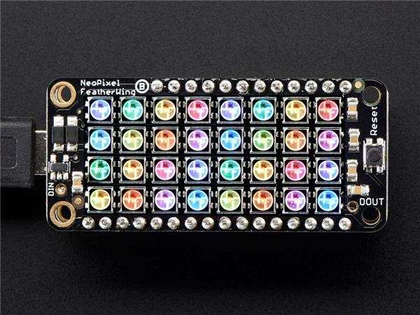 Neopixel Featherwing - 4x8 Rgb Led Add-on For All Feather Boards