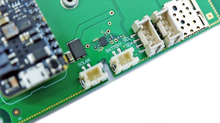 Various IO for connecting to solar, batteries, and sensors