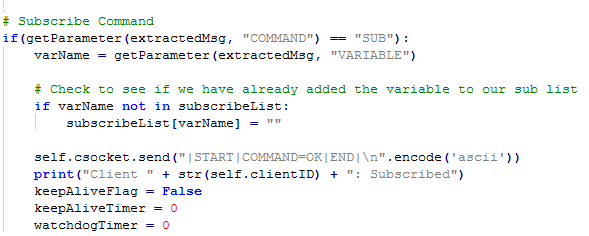 mqtt pub and sub - server subscribing