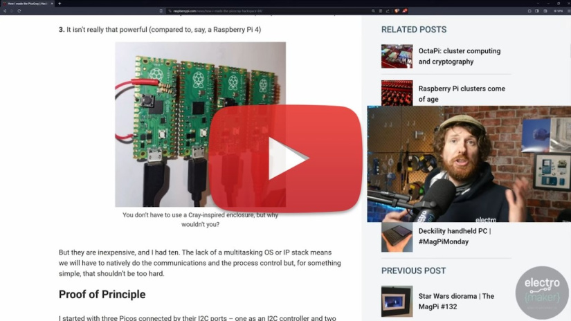 Raspberry Pi Pico Cluster video