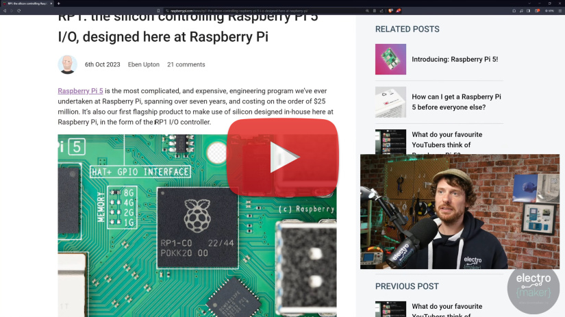 Watch Ian discuss the new RP1 Silicon in this episode of The Electromaker Show