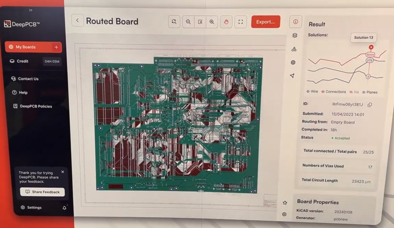 Deep PCB Routed Board