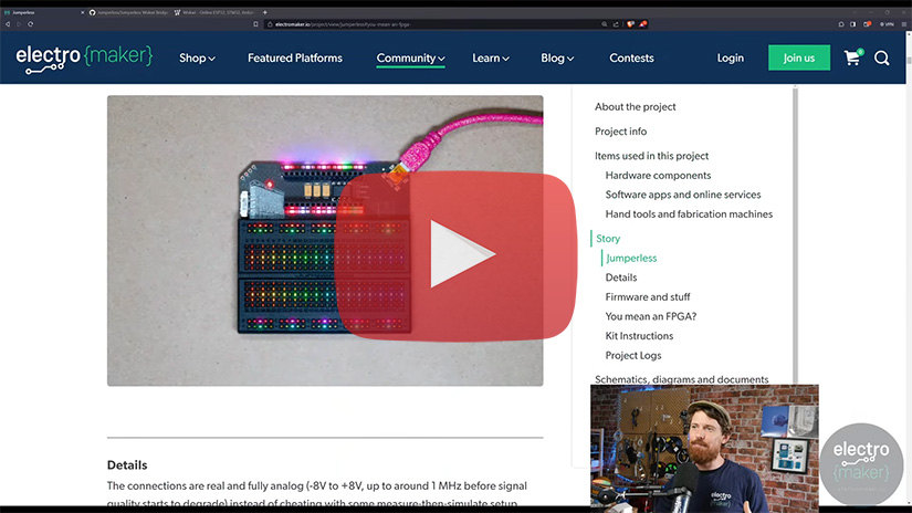 Jumperless on Electromaker Show