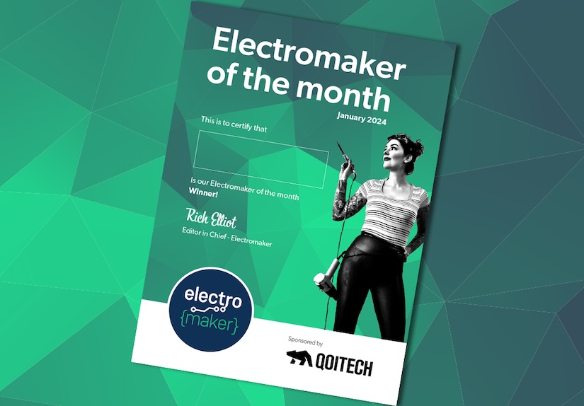 Electromaker of the month winners certificate