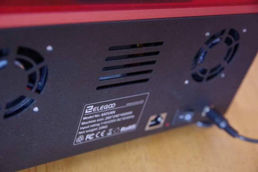 elegoo saturn review - elegoo saturn ethernet port dual fan power switch