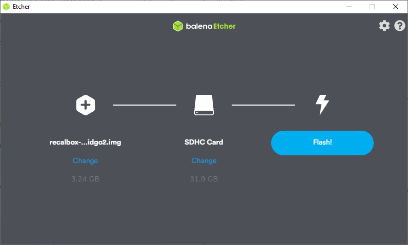 how to install recalbox on odroid go advance - etcher