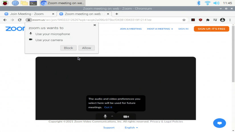 How to Run Zoom on the Raspberry Pi - Enable Camera Mic