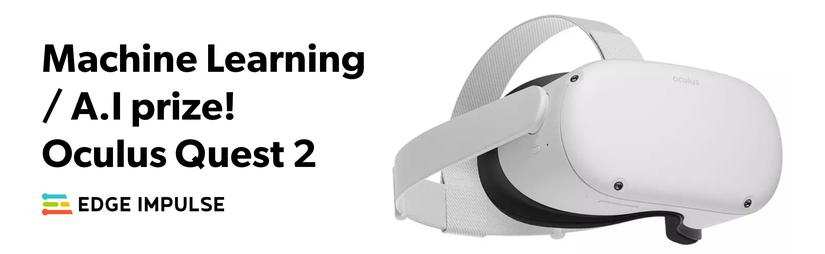 Bonus prize image showing an Oculus Quest 2 and the Edge Impulse logo
