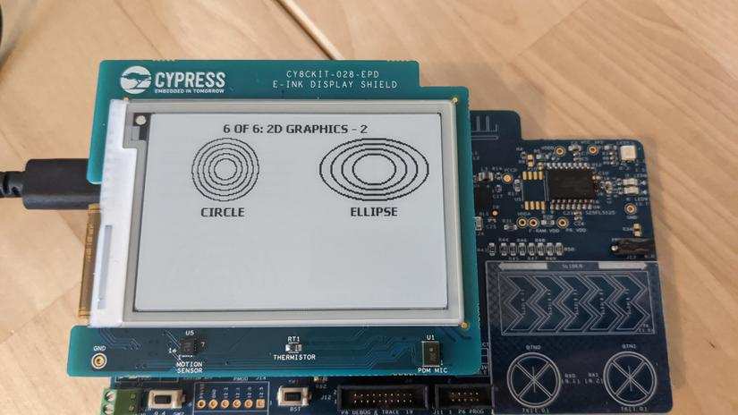 More examples of e-ink with PSoC 6
