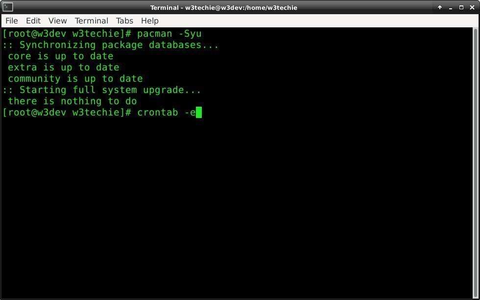 Using Cron to start Kodi on login by creating a crontab.
