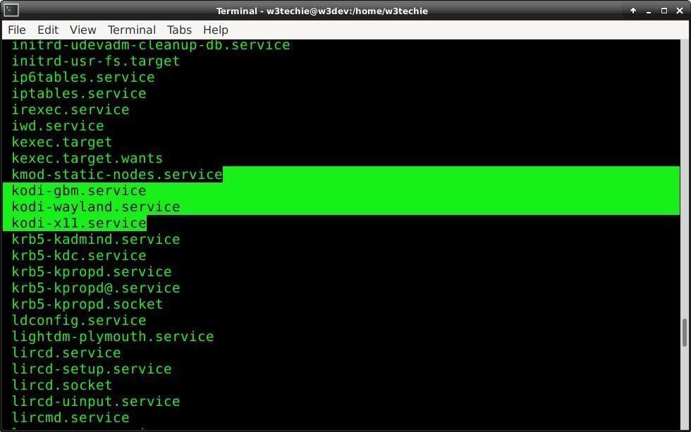 Kodi Standalone Service .service files are shouwn after installing Kodi with make.