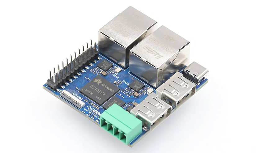 The image of the Mango Pi risc v router