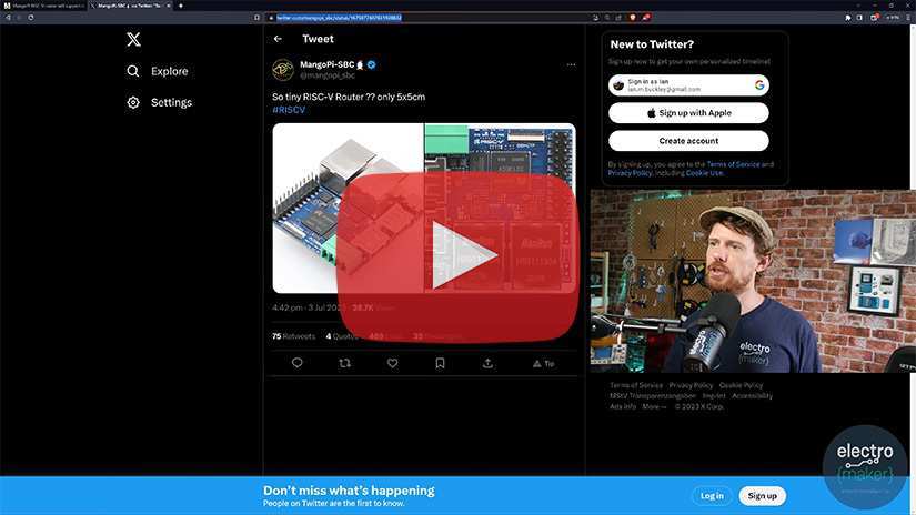 image Link to the relevant section of the YouTube show covering mango pi