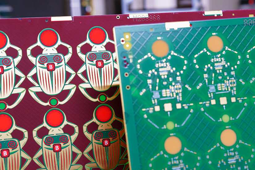 Scarab beetle themed PCB 
