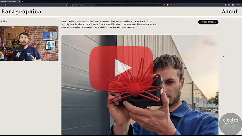 Image shoing a YouTube video, linking to the time in the video referencing Praragraphica 