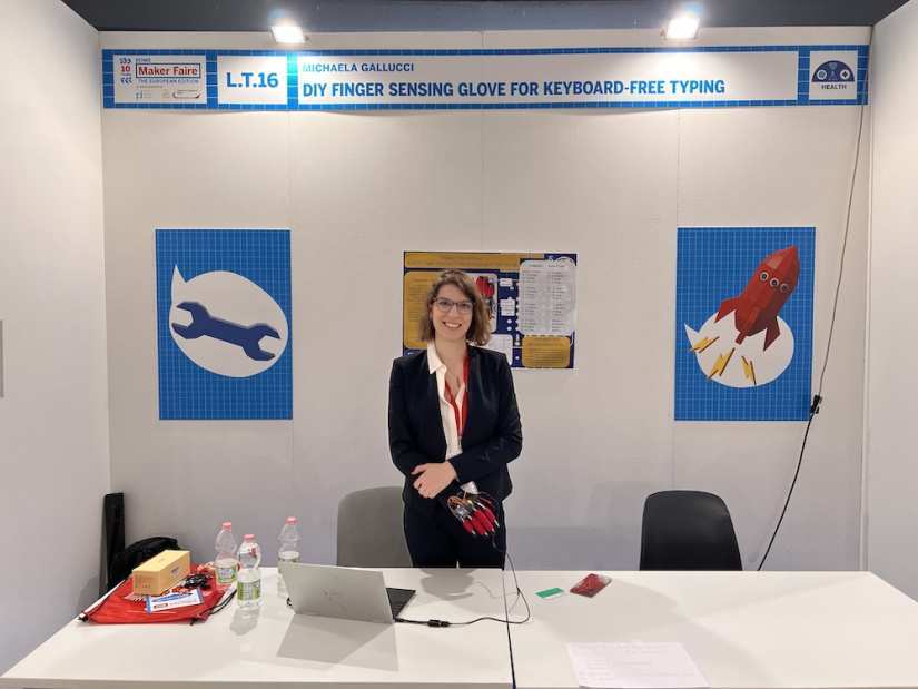 The wonderful Michaela at MakerFaire Rome 2022