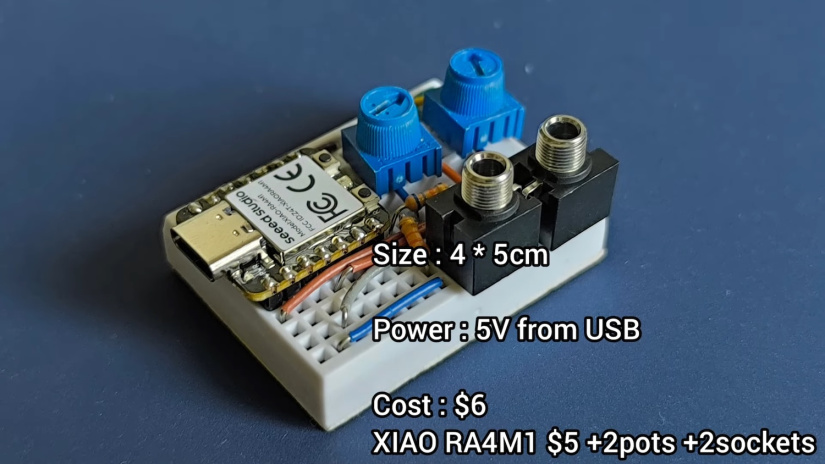 Seeed studio XIAO RA4M1 simple Arduino synthesizer 