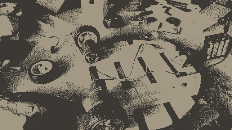 Baseplate with motors and wheel