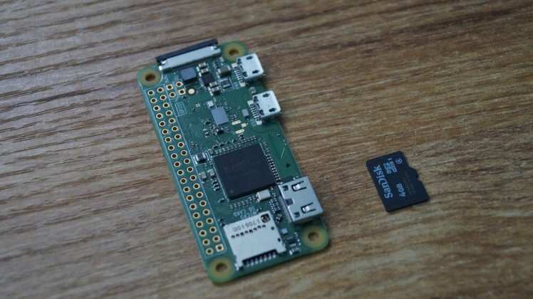 Raspberry Pi with SD card