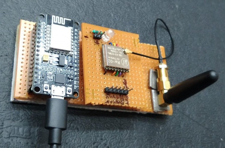 A View of  LoRa Module Unplugged from the Board