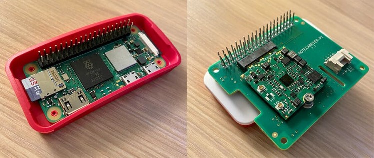 Raspberry Pi Zero 2 W with the Notecard and Notecarrier-Pi HAT