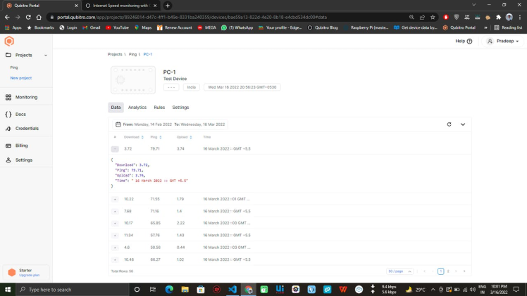 📷Qubitro Portal Page