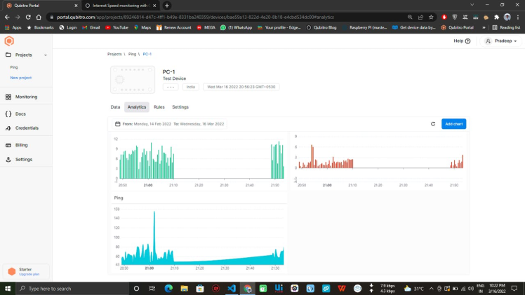 📷Charts in Qubitro Portal