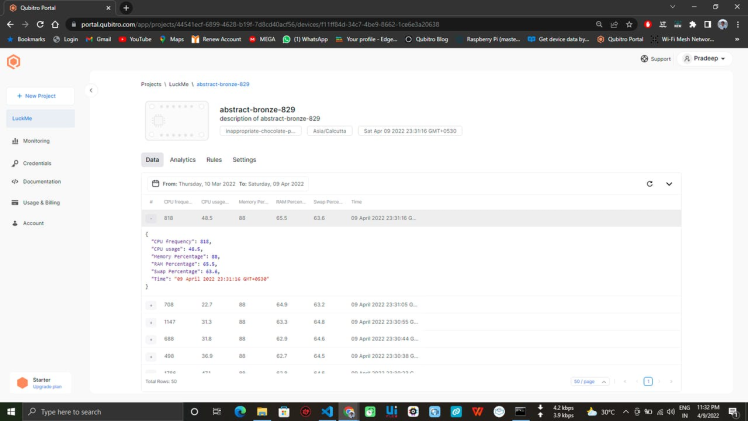 📷Portal Output Readings