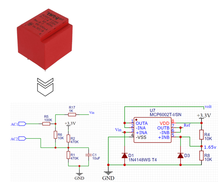 Figure 7 - Voltage front end schematic