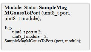 MAG Sample to port API