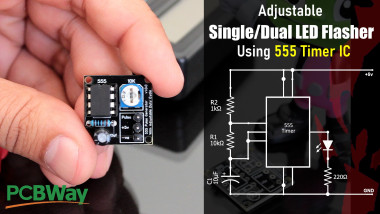 Adjustable Single/dual Led Flasher Using 555 Timer Ic