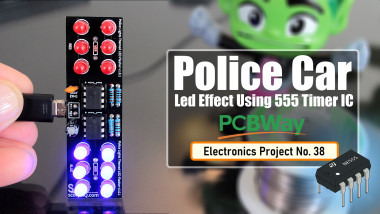Police Car Led Effect Using 555 Timer Ic