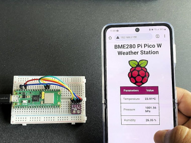 Make Simple Raspberry Pi Pico W Weather Station With BME280