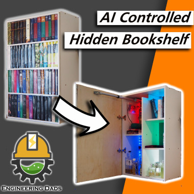 Diy Hidden Bookshelf, Powered By Arduino And Google Home