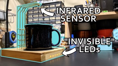 Drink Temperature Monitor With "invisible" Leds