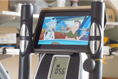 Exercise Machine Controlled Video