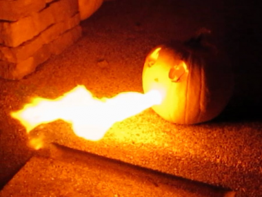 Flame Throwing Iot Pumpkin