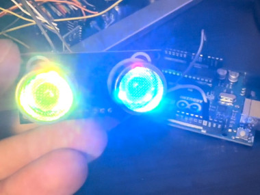 Hcsr04 With Builtin Led Module With Arduino Uno