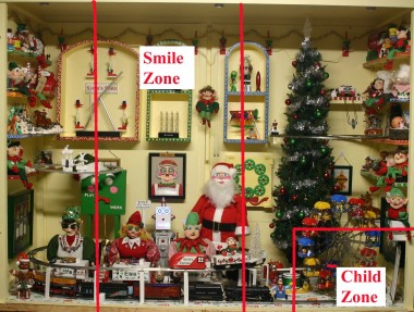 Face Controlled Santa's Shop Window Display