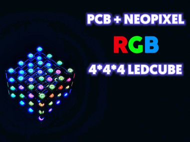 Rgb Ledcube Using Neopixel Leds And Pcb