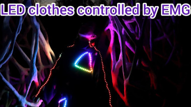 Led Clothes Controlled By Emg Muscle Sensor!