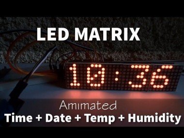 Led Matrix Animated Time,date,temp And Humidity