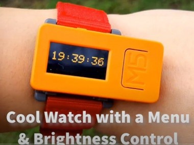 M5stickc Cool Looking Watch With A Menu And Brightness