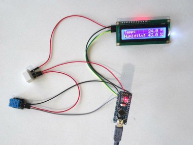 Dht11 Temperature And Humidity I2c 2 X 16 Lcd Display