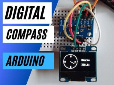 Arduino Digital Compass Using Mpu9250 Magnetometer