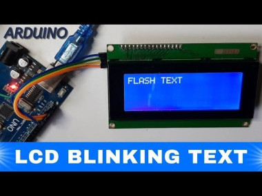 Lcd I2c Blinking Text Using Arduino