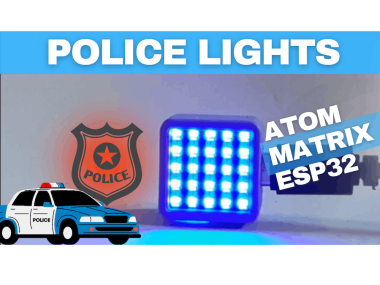 Police Lights Using Atom Matrix Esp32