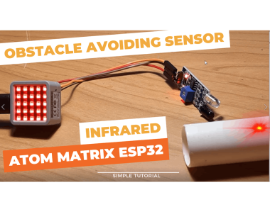 Ir Infrared Obstacle Avoidance Sensor With Atom Matrix Esp32
